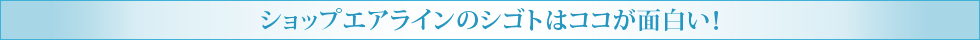 ショップエアラインのここが面白い